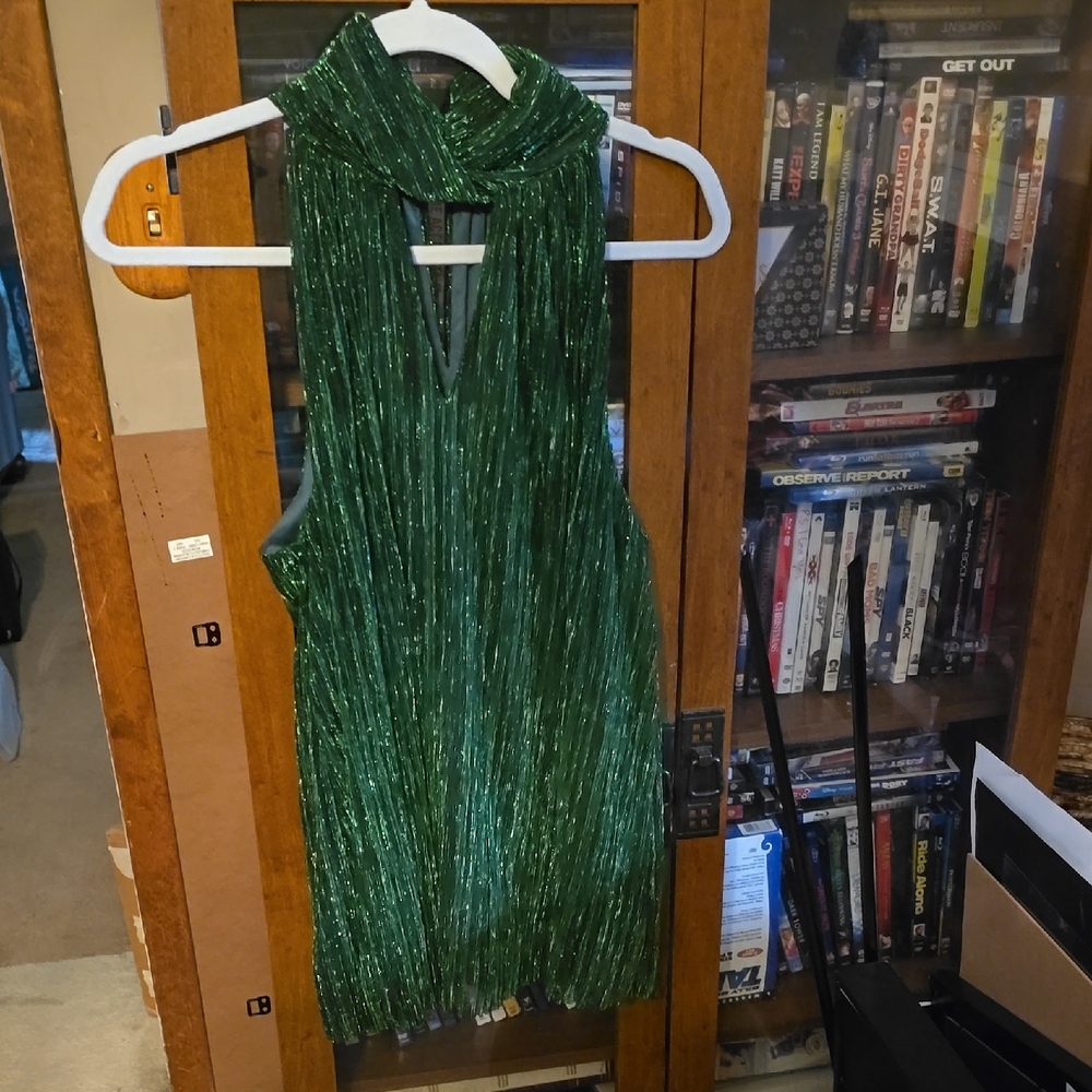 The Limited Green Sheath Halter Top